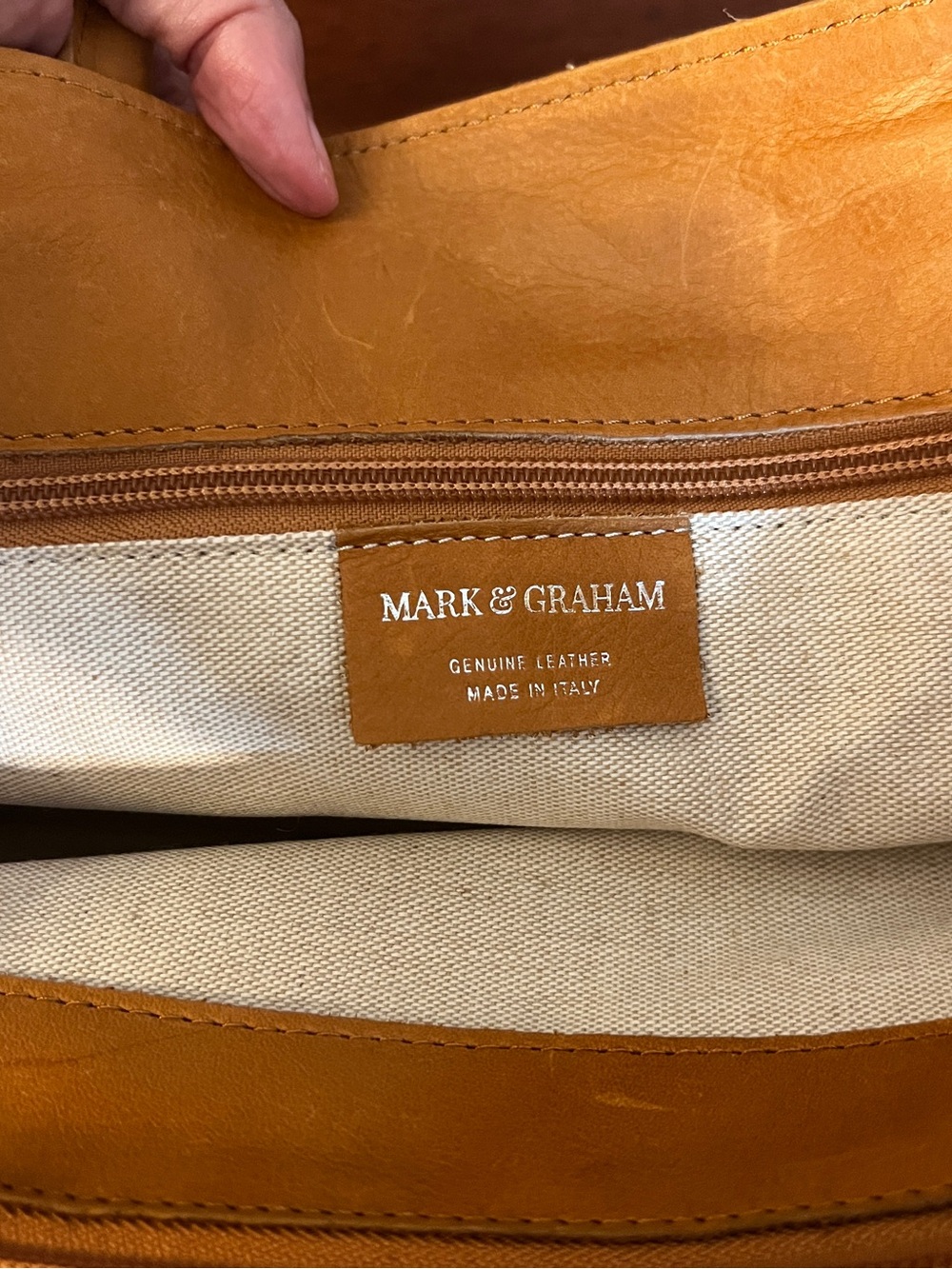 NWT Elisabetta Mark and Graham Italian Leather Tote Sauvage Made in Italy - Picture 7 of 11